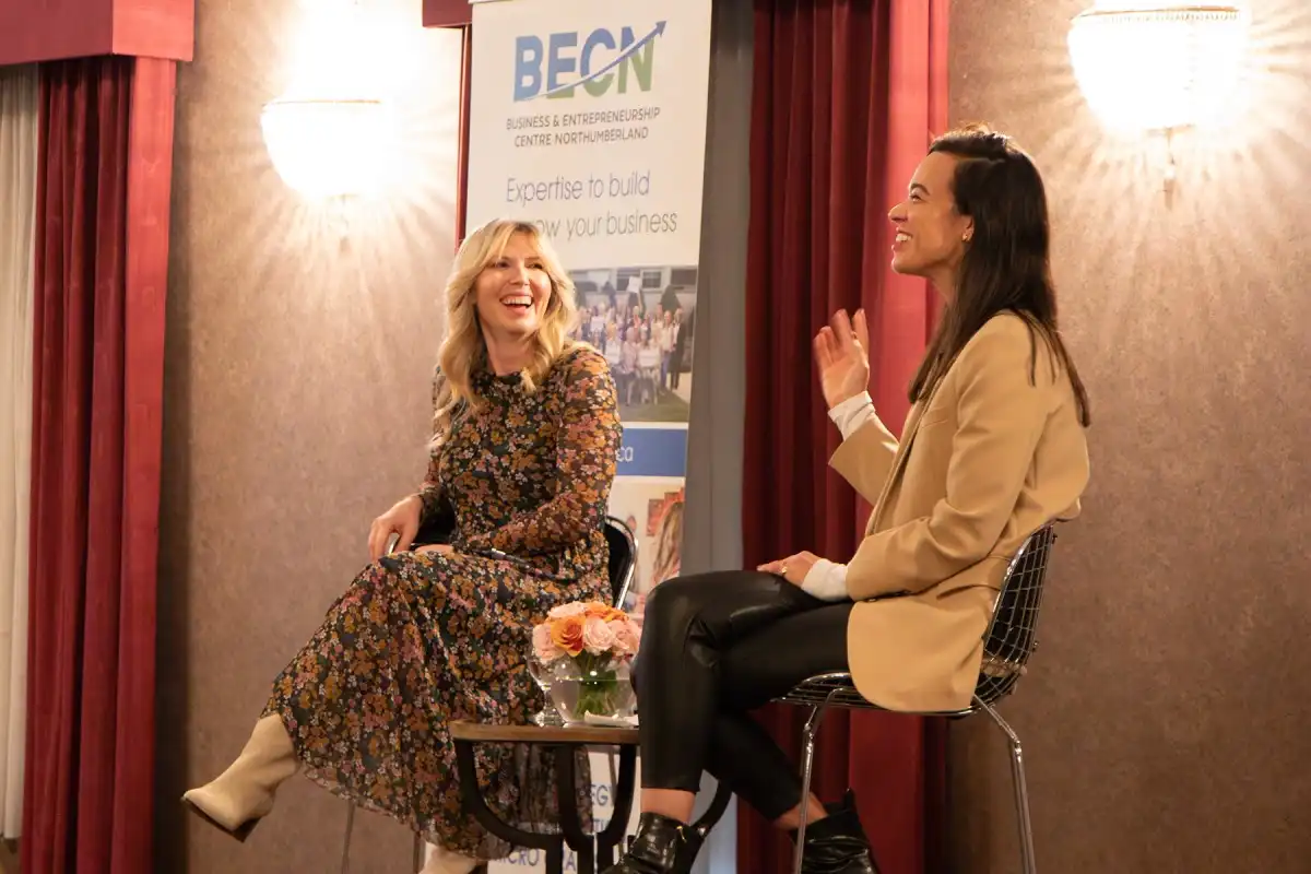 4. (L to R): April Brown and Sarah Sklash presenting ‘Let’s talk business friends: Lessons from the June Motel Success’