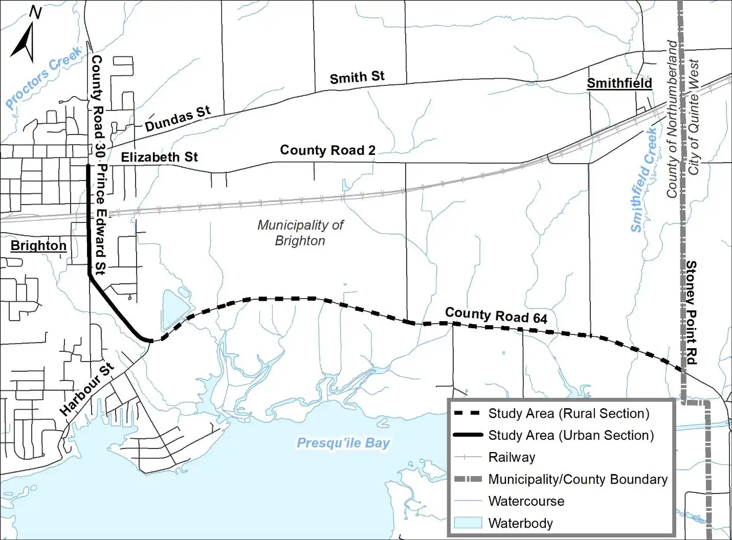Aerial map of the Study Map Area 